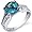 Solitaire Style 2.25 carats London Blue Topaz Ring in Sterling Silver Rhodium Finish Size 5, Available in Sizes 5 thru 9