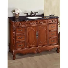 Winslow 8 drawer Standard Sink Cabinet, 35HX48W, IVORY by Home Decorators Collection