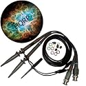 100MHZ TWO Oscilloscope clip probes T5100 for Tektronix HP ; X1, X10, 2 Units + Accessories Replacement by HQRP + Mousepad