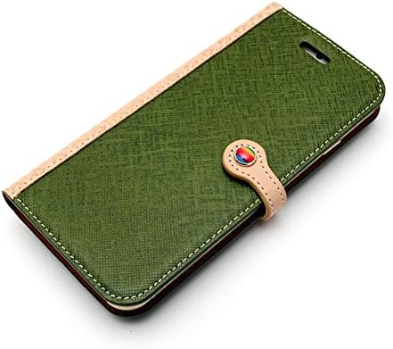 LIM's Saffiano Leather Slim Fit Edition Diary Cover Case [Olive Green] with Multi Snap for Apple iPhone 6 (4.7")