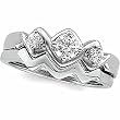 Platinum Diamond Wedding Set - 0.70 Ct.