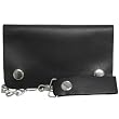 Daxx Leather Mens Snap Closure Wallet With Chain
