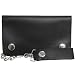 Daxx Leather Mens Snap Closure Wallet With Chain