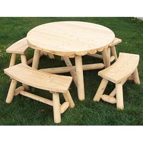 White Cedar 48" Round Outdoor Table