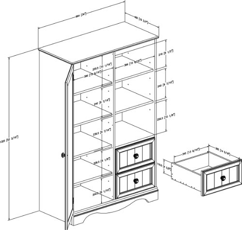 Discount South Shore Savannah Collection Door Chest, Espresso