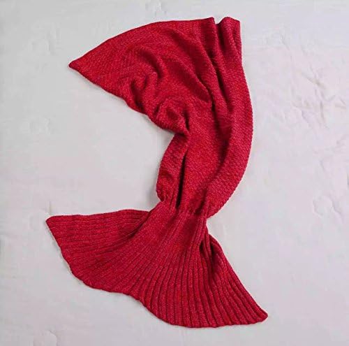 JIAO Mermaid blanket blankets, wool knit fish tail air conditioning blanket blanket blanket sofa, 800*1600MM