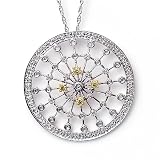 0.4 Carat 14K2T Yellow Diamond Circle Pendant