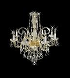 Victorian Design 8-Light 30'' Chrome or Gold Chandelier with European or Swarovski Crystals SKU# 11132