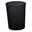 Rolodex 22351 Mesh round wastebasket, 11-1/2 diameter x 14-1/4h, black