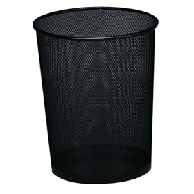 Rolodex 22351 Mesh round wastebasket, 11-1 2 diameter x 14-1 4h, black by Rolodex