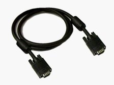 6' Feet SVGA 3+4.6 P HD15 M/M Black with Ferrite Core
