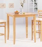 Contemporary Style Maple Finish Wood Bar Table