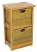 NATURAL WOOD & RESIN 2 DRAWER UNIT