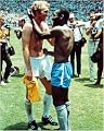 Pele and Bobby Moore - Movie Poster / Print -- Custom Framing Available