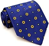 Paul Smith Navy Flower Pattern Silk Necktie 64