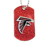 Atlanta Falcons Dog Fan Tag Glitter Necklace