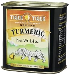 Tiger Tiger Indian Spices, Ground Turmeric, 4.4-Ounce Tins (Pack of 6)