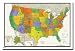 US MAP 22X34 POSTER GEOGRAPHY EDUCATION 6130