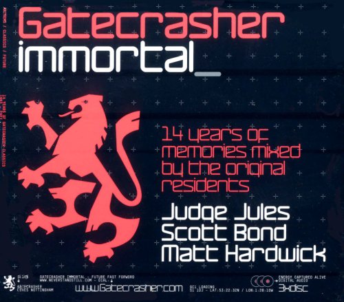 CD-Charts  Search : Gatecrasher Immortal: 14 Years of Gatecrasher: Mixed by Scott Bond