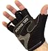 Fingerlos Trainingshandschuhe Fitnesshandschuhe Handschuhe *Fahrradhandschuhe mit Gel Einsätzen auf der Handinnenfläche* SCHWARZ Groß (L)