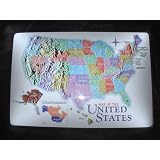 GreatGiftIdeaforChildren!!!MapoftheUnitedStates(US)EducationalPlacemat-Laminated-NEW!