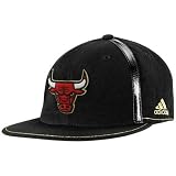 adidas Chicago Bulls Black Fashion Flat Bill Fitted Hat