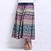 Women's Bohemian Maxi Cotton Connect Color Striped Long Skirt Ballet Dress, Multi#1, One size