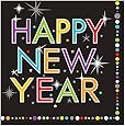 Creative Converting New Year Sparkle Lunch Napkins, Black