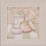 Green Frog Art Posh Powder Room Series Framed Art, Powder Puff by Green Frog Art