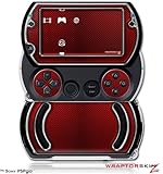 PSPgo Skin and Screen Protector Kit - Carbon Fiber Red and Chrome fits Sony ....
