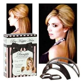 New Big Happie Hair - Hair Volumizing Inserts Bumpits - Black 5 Pieces Set & Instructions Included