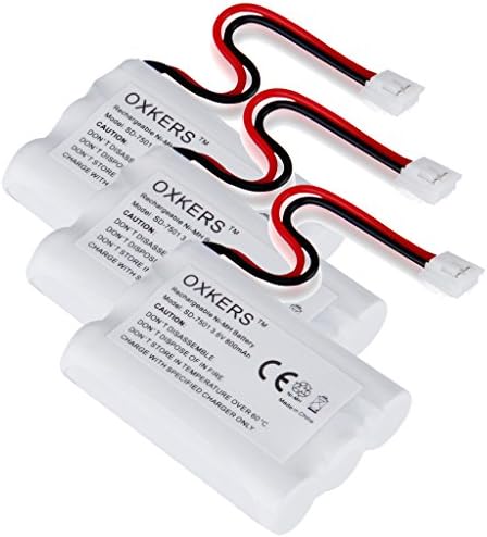 3 Packs OXKERS 3.6V 800mAh Ni-MH Rechargeable Cordless Phone Telephone Batteries for AT&T 27910, 80-5848-00-00, E1112, E1113, E1114, E1912, E191913, E191914, E191937, E2801, E2802, E2803, E2811, E2812