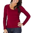 Merona&reg; Petites Scoop Neck Ribbed Sweater - Red&nbsp;