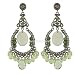 Big Green Earrings Vintage Style