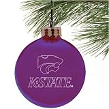 Kansas State Wildcats Purple Etched Laser Light Ornament