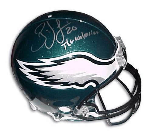 Autographed Brian Dawkins Philadelphia Eagles NFL Proline Helmet Inscribed The Wolverine