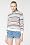 L!VE Long Sleeve Mini Tribal Printed Crewneck Sweater