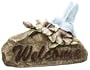Moonrays 91362 Solar Power Highlighted Hummingbird Welcome Sign Garden Accent