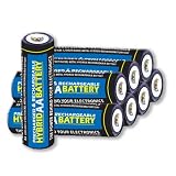 Buy 8 HEAVY DUTY AA Ni-MH Extended Life Rechargeable Batteries w Latest Hybrid... by Pro Power