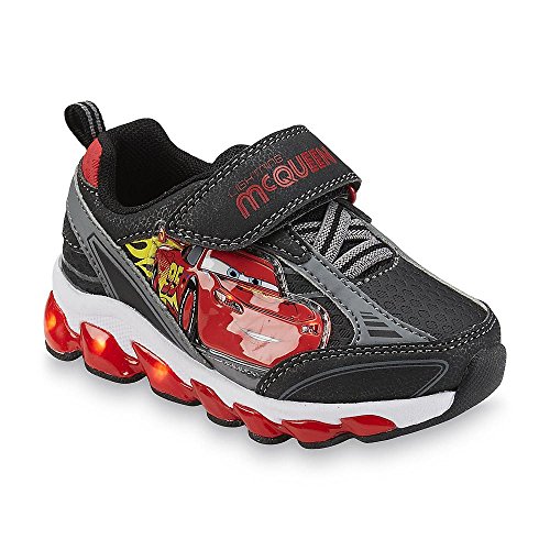 Disney Toddler Boy's Cars Shoes, Black/Red/Gray Light-Up