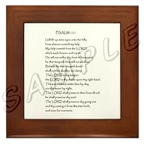 The 121st Psalm Framed Tile