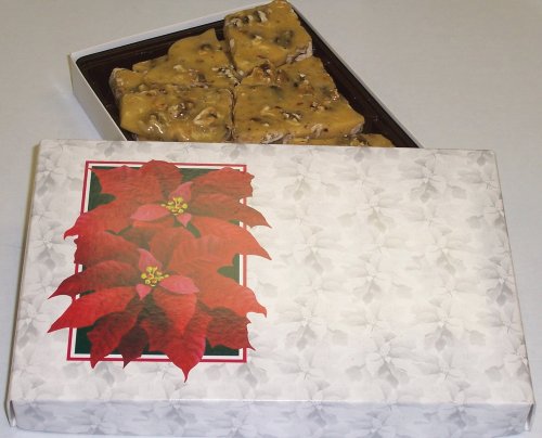 Scott's Cakes 1 lb. Walnut Brittle in a Poinsettia Box by Scott's Cakes