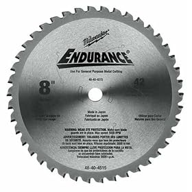 Milwaukee 48-40-4515 8-Inch 42 Tooth Ferrous and Non-Ferrous Metal Cutting Saw Blade with... by Milwaukee