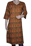 IMAGE OF Om Hand Block Printed Kurta Top Tunic