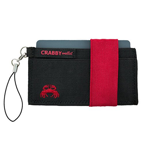 Crabby Wallet – The Ultimate Minimalist Men’s Wallet – Holds 10 Cards – Super Slim – Fits Front Pocket – Secure Elastic Construction – 9 Colors