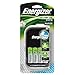 Energizer Recharge Rapid Charger with 4 AA NiMH Rechargeable Batteries (included) Car and AC Wall Adaptor, 15-Min Charge Time