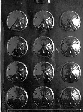 B/S SAND DOLLAR Nautical Candy Mold Chocolate
