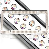 Swarovski Rhinestone VIP License Plate Frame - Aurore Boreale