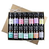 Top 14 Essential Oil Set. Includes 100% Pure, Therapeutic Grade Oils of Bergamot, Clary Sage, Cinnamon, Eucalyptus, Grapefruit, Lavender, Lemon, Lime, Patchouli, Peppermint, Rosemary, Spearmint, Orange & Tea Tree. 10 ml each.