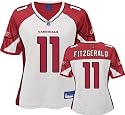 Larry Fitzgerald White Reebok Replica Arizona Cardinals Women's Jersey